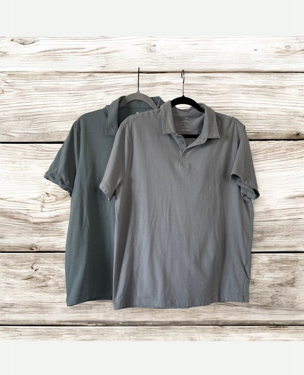 Set Of 2 H&M Slim Fit Coupe Etroite Polo Large